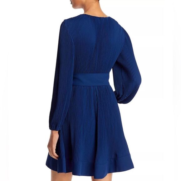 MILLY Liv Belted Pleated Dress size 4 - Picture 4 of 12